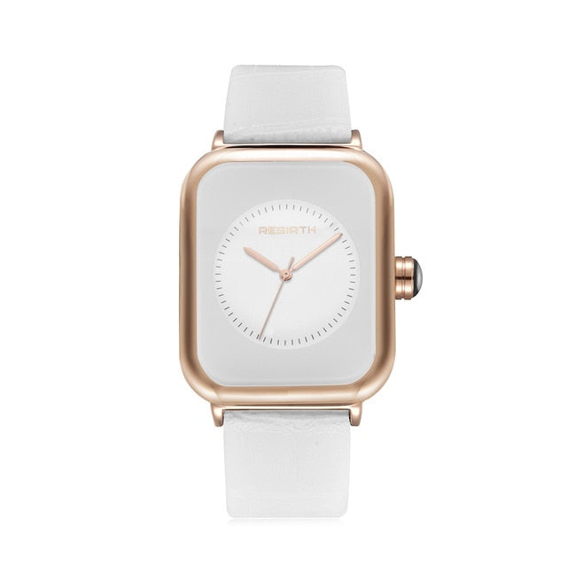 REBIRTH Hot Sell Fashion Women Silicone Japan Movement Quartz Wrist Watch For Ladies Waterproof Female Clock Women Watches 2023