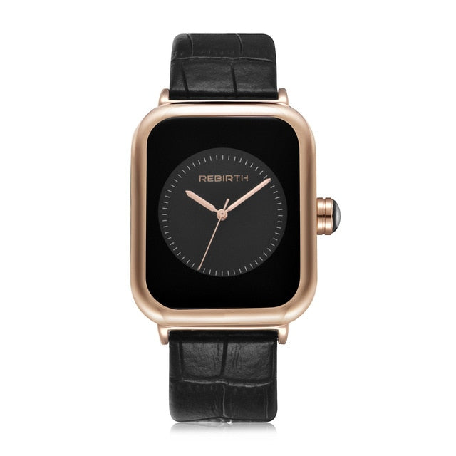 REBIRTH Hot Sell Fashion Women Silicone Japan Movement Quartz Wrist Watch For Ladies Waterproof Female Clock Women Watches 2023