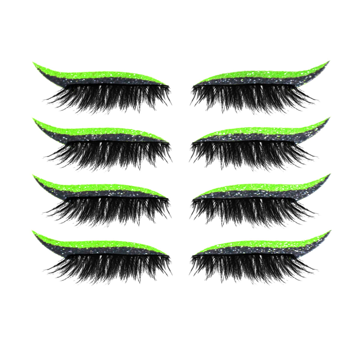 2 In 1 Eyeliner False Eyelashes Sticker Double Eyelid Line Patch Reusable Waterproof Makeup Glitter Shiny Eyeliner Stickers