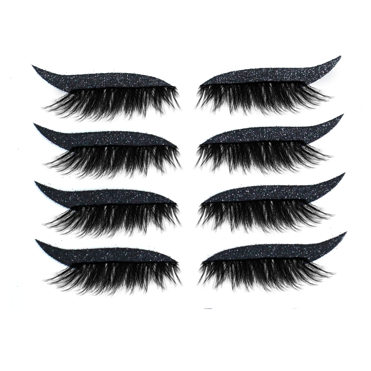 2 In 1 Eyeliner False Eyelashes Sticker Double Eyelid Line Patch Reusable Waterproof Makeup Glitter Shiny Eyeliner Stickers