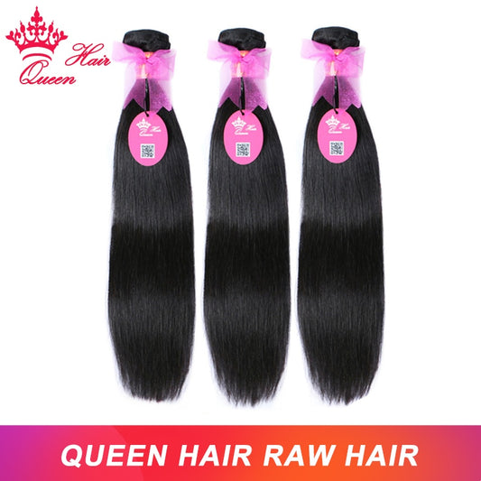 Queen Hair Raw Virgin Hair Straight 100% Human Hair Unprocessed Virgin Hair Bundles Weave Extension Brazilian Hair Natural Color